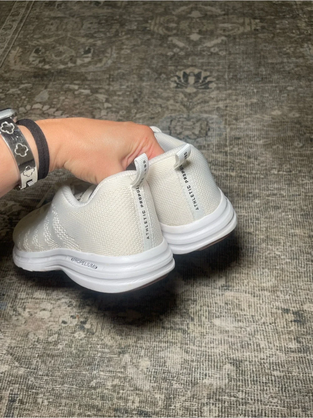 APL Women’s White Knit TechLoom Athletic Sneakers